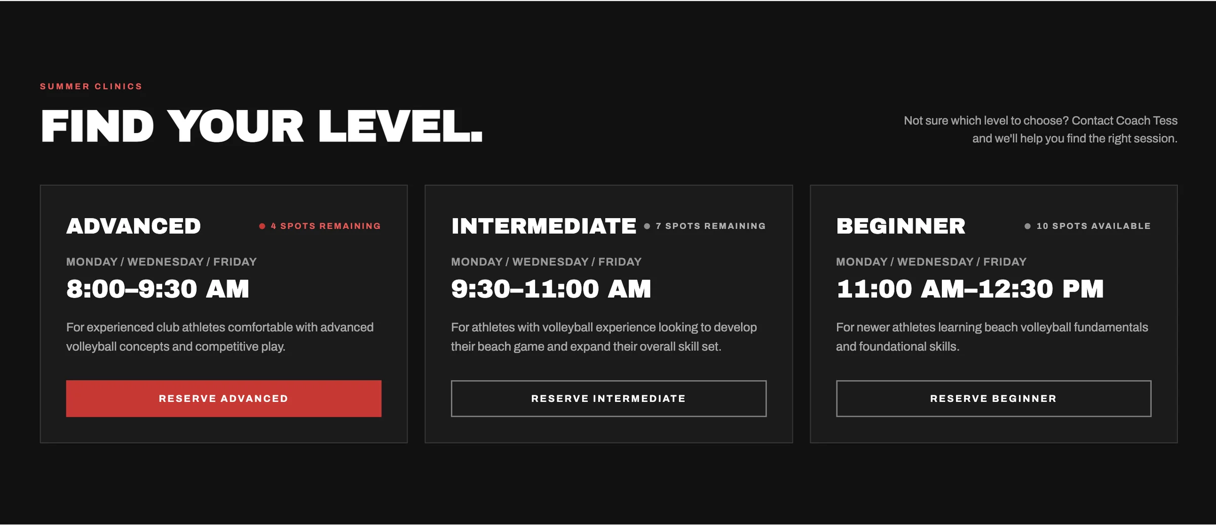 The redesigned clinic selection experience